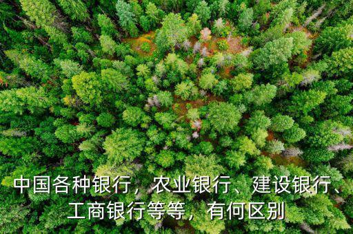 工商銀行和農業(yè)銀行有什么區(qū)別,工商銀行等等