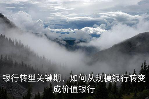 銀行轉(zhuǎn)型關(guān)鍵期，如何從規(guī)模銀行轉(zhuǎn)變成價(jià)值銀行