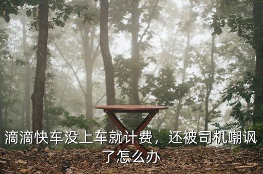 滴滴快車沒上車就計費(fèi)，還被司機(jī)嘲諷了怎么辦