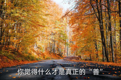 你覺(jué)得什么才是真正的“善”