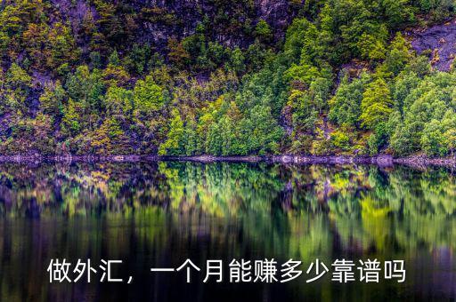 做外匯，一個月能賺多少靠譜嗎