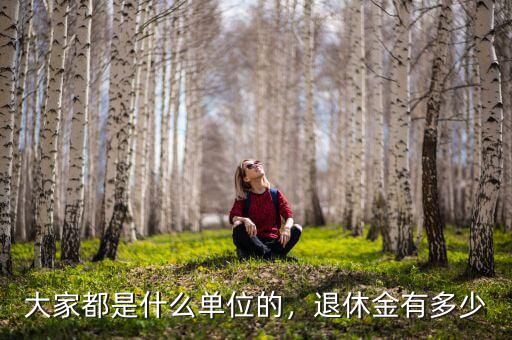 大家都是什么單位的，退休金有多少