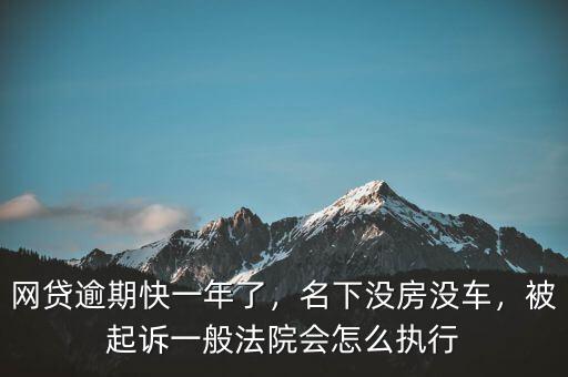 網(wǎng)貸逾期快一年了，名下沒房沒車，被起訴一般法院會(huì)怎么執(zhí)行