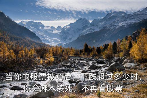 當(dāng)你的股票被套后，下跌超過多少時(shí)，你會麻木裝死，不再看股票