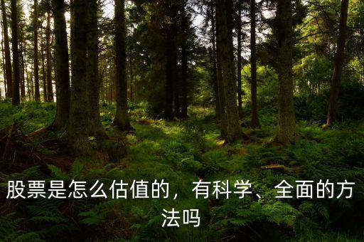 股票是怎么估值的，有科學、全面的方法嗎