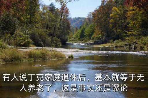 有人說丁克家庭退休后，基本就等于無人養(yǎng)老了，這是事實還是謬論