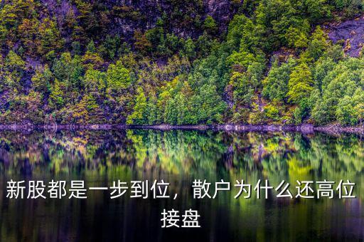 新股都是一步到位，散戶為什么還高位接盤