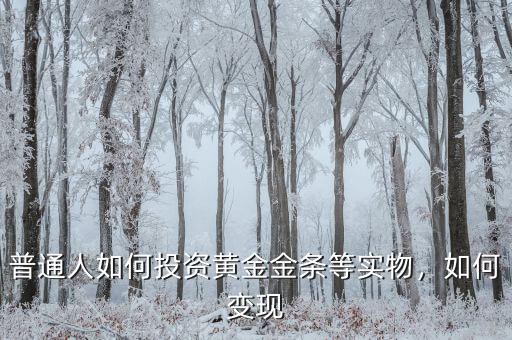 投資金條怎么變現(xiàn),買(mǎi)實(shí)物黃金怎么變現(xiàn)