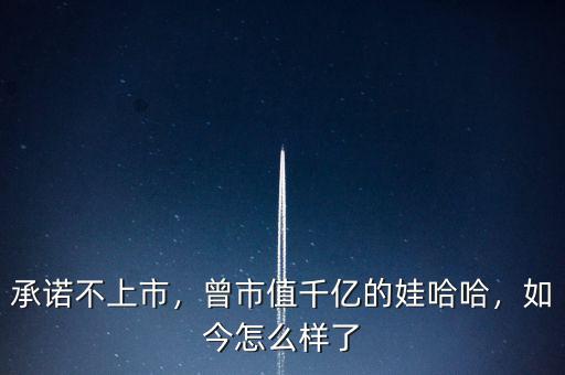 承諾不上市，曾市值千億的娃哈哈，如今怎么樣了