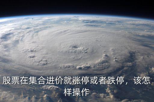 股票在集合進價就漲停或者跌停，該怎樣操作