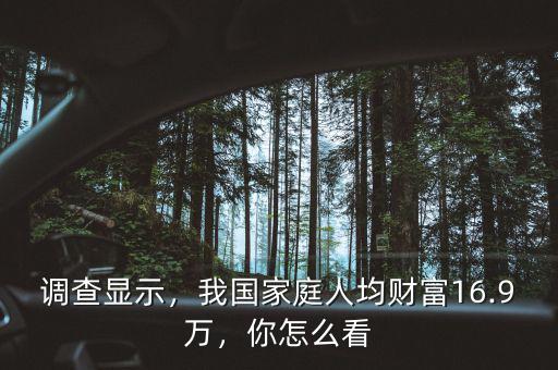 調(diào)查顯示，我國家庭人均財(cái)富16.9萬，你怎么看