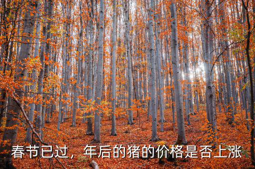 春節(jié)已過(guò)，年后的豬的價(jià)格是否上漲