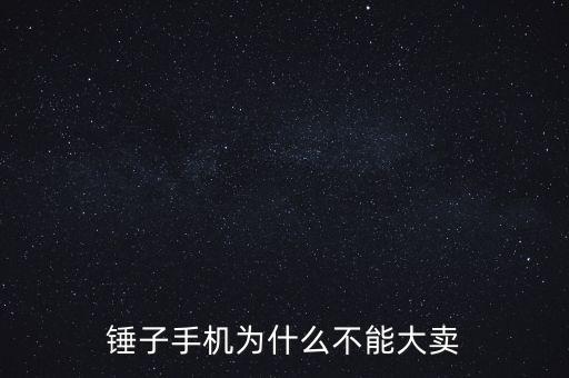 錘子手機為什么不能大賣