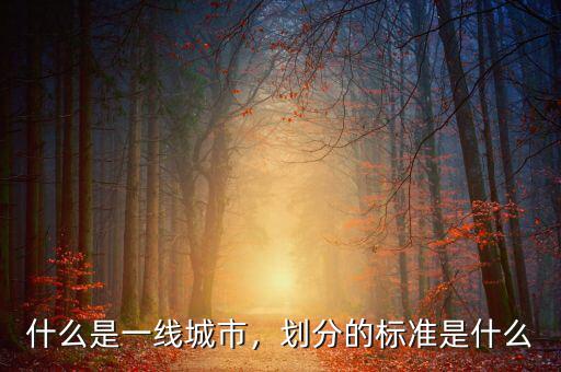 什么是一線城市，劃分的標(biāo)準(zhǔn)是什么