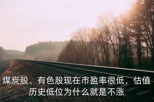 煤炭股、有色股現(xiàn)在市盈率很低，估值歷史低位為什么就是不漲