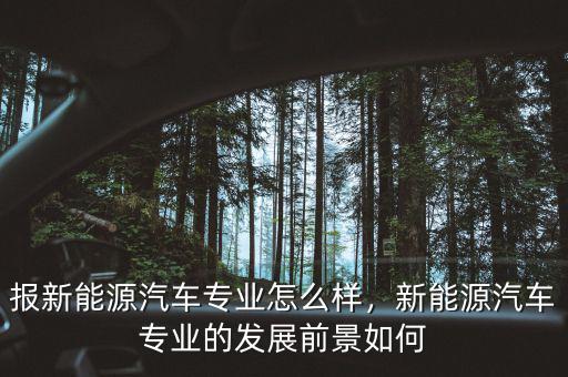 報新能源汽車專業(yè)怎么樣，新能源汽車專業(yè)的發(fā)展前景如何