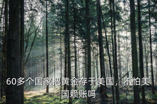 60多個(gè)國家把黃金存于美國，不怕美國賴賬嗎