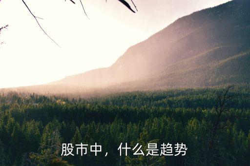 股市中，什么是趨勢