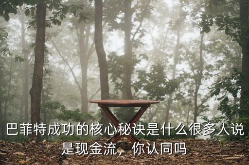 巴菲特成功的核心秘訣是什么很多人說是現(xiàn)金流，你認(rèn)同嗎
