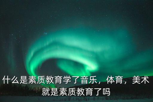 什么是素質(zhì)教育學(xué)了音樂(lè)，體育，美術(shù)就是素質(zhì)教育了嗎