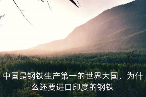 中國是鋼鐵生產(chǎn)第一的世界大國，為什么還要進(jìn)口印度的鋼鐵