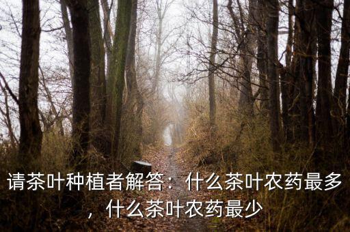 請(qǐng)茶葉種植者解答：什么茶葉農(nóng)藥最多，什么茶葉農(nóng)藥最少