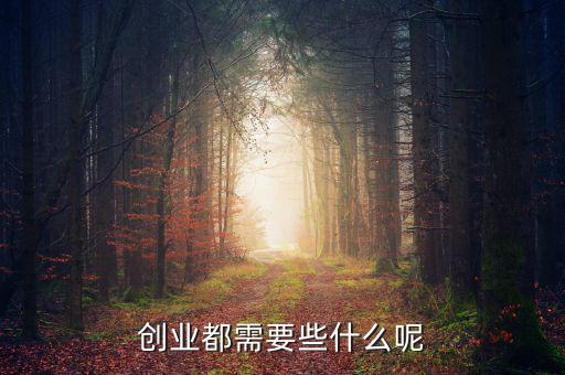 創(chuàng)業(yè)都需要些什么呢