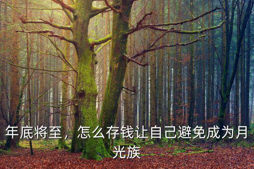 年底將至，怎么存錢讓自己避免成為月光族