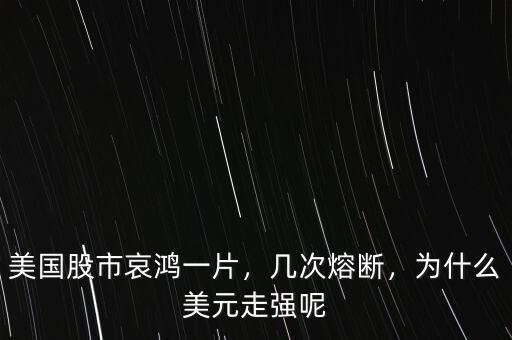 美國股市哀鴻一片，幾次熔斷，為什么美元走強呢