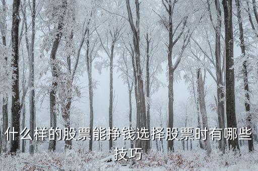 什么板塊的股票掙錢(qián),選擇股票時(shí)有哪些技巧