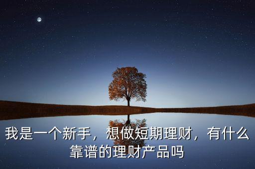 我是一個新手，想做短期理財，有什么靠譜的理財產(chǎn)品嗎