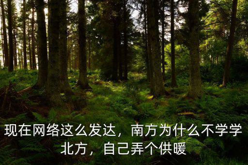 現(xiàn)在網(wǎng)絡(luò)這么發(fā)達(dá)，南方為什么不學(xué)學(xué)北方，自己弄個(gè)供暖