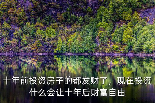 十年前投資房子的都發(fā)財了，現(xiàn)在投資什么會讓十年后財富自由