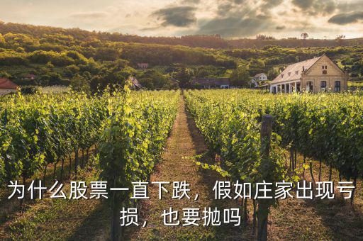 為什么股票一直下跌，假如莊家出現(xiàn)虧損，也要拋嗎