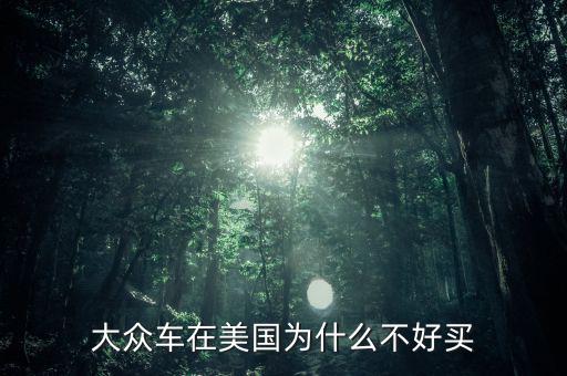 美國(guó)為什么調(diào)查大眾,大眾車(chē)在美國(guó)為什么不好買(mǎi)
