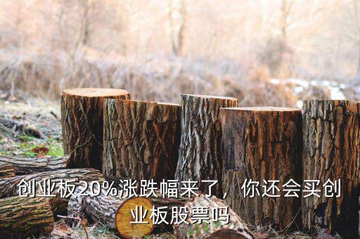 創(chuàng)業(yè)板20%漲跌幅來了，你還會買創(chuàng)業(yè)板股票嗎