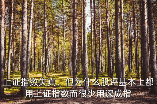上證指數(shù)失真，但為什么股評基本上都用上證指數(shù)而很少用深成指