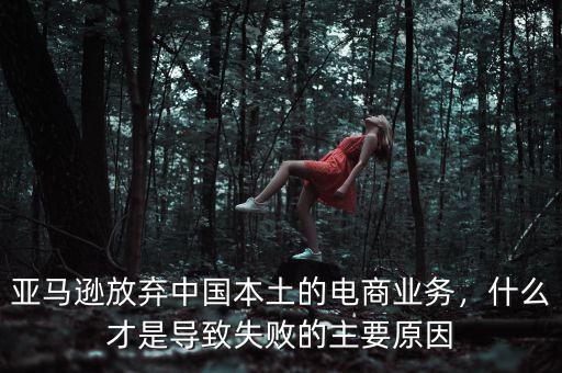 亞馬遜放棄中國(guó)本土的電商業(yè)務(wù)，什么才是導(dǎo)致失敗的主要原因