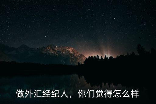外匯工作怎么樣,請問這個(gè)工作怎么樣
