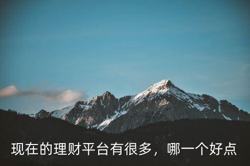 現(xiàn)在的理財(cái)平臺有很多，哪一個(gè)好點(diǎn)