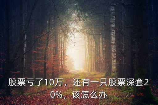 股票虧了10萬(wàn)，還有一只股票深套20%，該怎么辦
