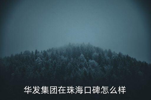 華發(fā)集團在珠?？诒趺礃? class=