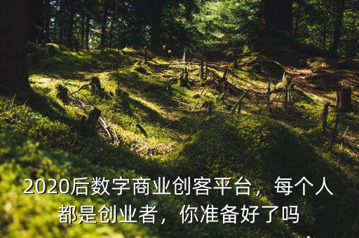2020后數(shù)字商業(yè)創(chuàng)客平臺，每個人都是創(chuàng)業(yè)者，你準備好了嗎