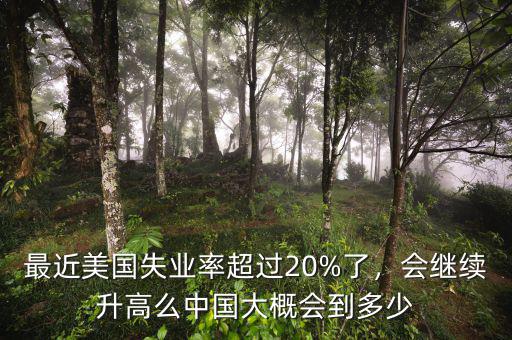 最近美國(guó)失業(yè)率超過20%了，會(huì)繼續(xù)升高么中國(guó)大概會(huì)到多少