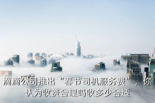 滴滴公司推出“春節(jié)司機服務費”，你認為收費合理嗎收多少合適