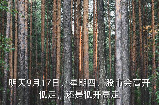 明天9月17日，星期四，股市會高開低走，還是低開高走