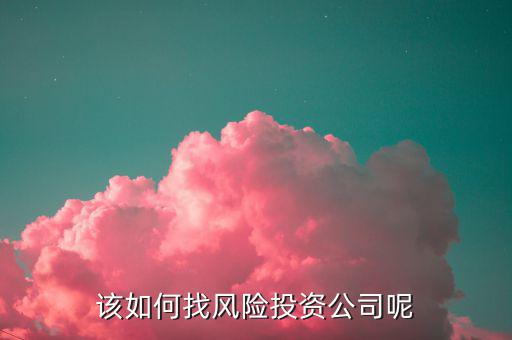 該如何找風(fēng)險投資公司呢