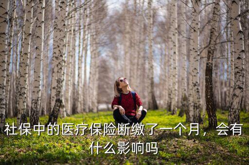 社保中的醫(yī)療保險斷繳了一個月，會有什么影響嗎