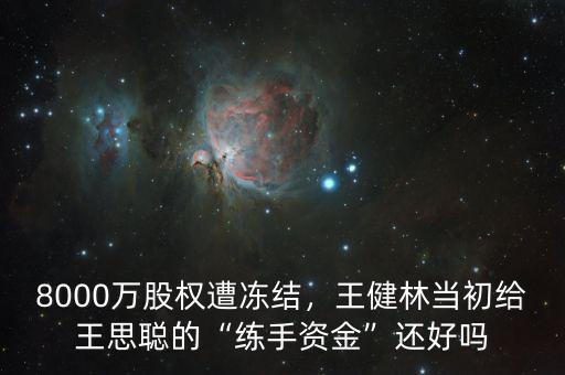8000萬股權遭凍結，王健林當初給王思聰的“練手資金”還好嗎