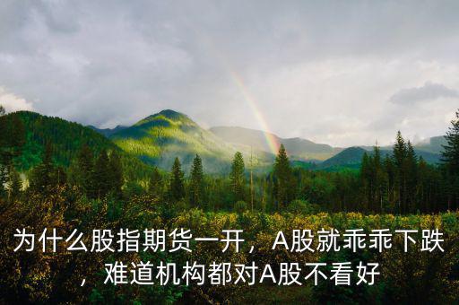 為什么股指期貨一開，A股就乖乖下跌，難道機構(gòu)都對A股不看好